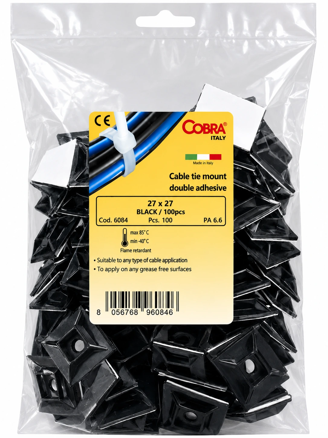 Cobra Nylon tie mount adhesive